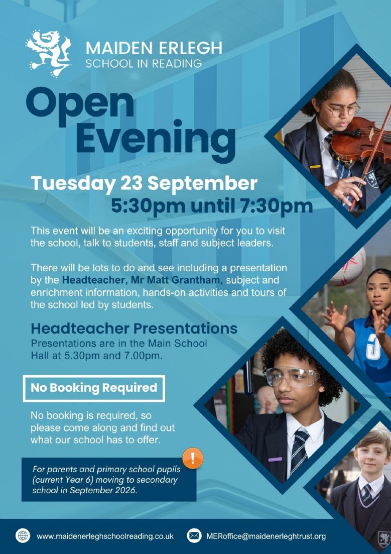 Poster giving information about the Open Event in September